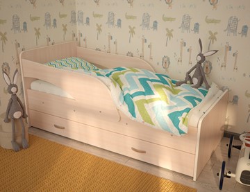 Детская кровать с ящиками Максимка, цвет Млечный дуб в Пензе