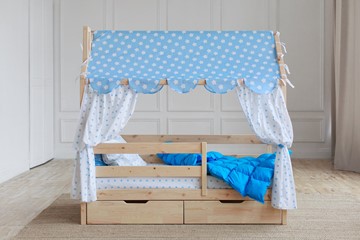 Кровать детская Домик с ящиками, без покраски в Пензе