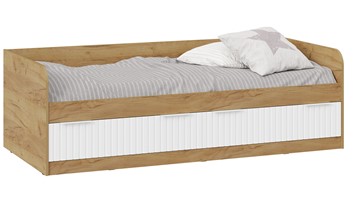 1-спальная детская кровать Хилтон Тип 1 900 (Дуб Крафт Золотой/Белый матовый) в Пензе