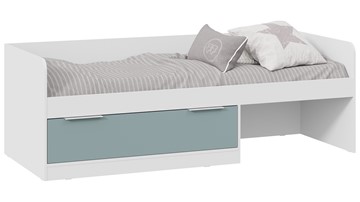 Детская кровать для мальчика Марли Тип 1 (Белый/Серо-голубой) в Пензе