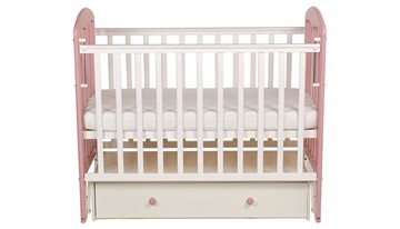Кровать детская Polini kids Simple 328, белый-розовый в Пензе
