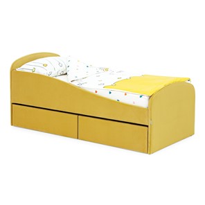Кровать с ящиками Letmo 190х80 горчичный (велюр) в Пензе
