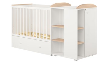 Детская кровать-шкаф с комодом POLINI Kids Ameli 800 Белый / Дуб пастельный, серия AMELI в Пензе