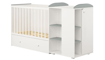 Детская кровать-шкаф с комодом POLINI Kids Ameli 800 Белый / Серый, серия AMELI в Пензе