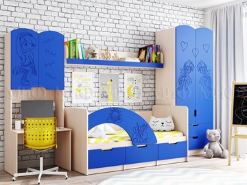 Гарнитур детской мебели Миф Юниор-3, Синий матовый в Пензе