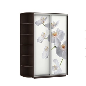 Шкаф 2-дверный Экспресс 1500x600x2200, со стеллажом, Орхидея белая/венге в Пензе