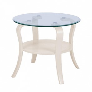 Стеклянный столик Аннет с каркасом цвета Бежевый в Пензе
