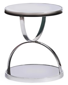 Стеклянный журнальный столик GROTTO (mod. 9157) металл/дымчатое стекло, 42х42х50, хром в Пензе