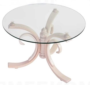 Стеклянный столик СЖ 5 беленый дуб/стекло в Пензе