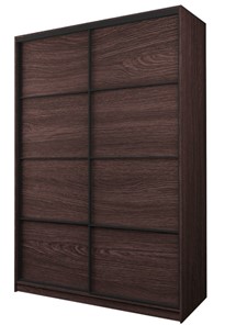 Шкаф 2-х дверный Аллоджио MAX МШ-23-6-16-11, Профиль Черный/Цвет Венге в Пензе