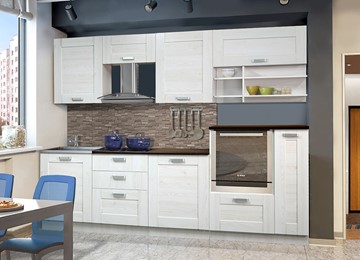 Кухонный гарнитур Марибель Квадро 2700, цвет Белая лиственница в Пензе