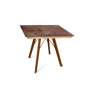 Керамический кухонный стол SHT-TU9/ТT8 60/60 (темный орех/прозрачный лак/коричневая сепия) в Пензе