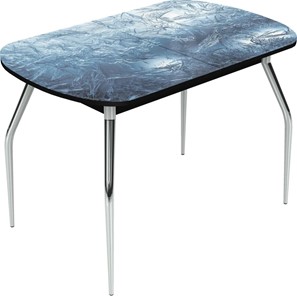 Раздвижной стол Ривьера исп.2 хром №5 (Exclusive h157/черный) в Пензе