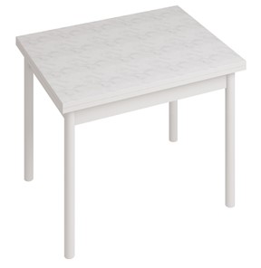 Кухонный обеденный стол СТ22, Белый/Белый мрамор в Пензе