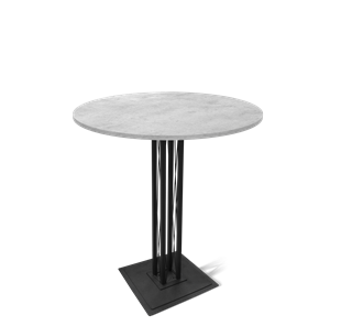 Маленький обеденный стол SHT-TU6-BS1/H110 / SHT-TT 90 ЛДСП (бетон чикаго светло-серый/черный) в Пензе
