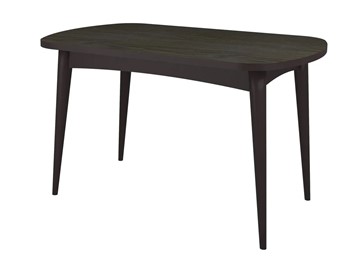Обеденный овальный стол Ялта с цилиндрическими опорами Венге/Ясень Анкор темный в Пензе