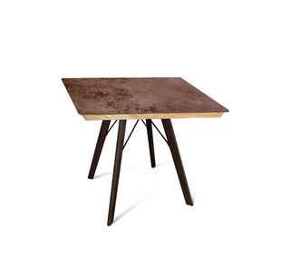 Керамический обеденный стол SHT-TU9/ТT8 60/60 (венге/прозрачный лак/коричневая сепия) в Пензе
