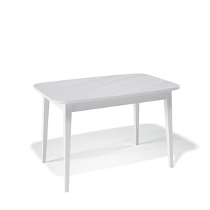 Кухонный раскладной стол Kenner 1200M (Белый/Стекло белое глянец) в Пензе