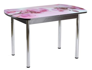Кухонный стол раскладной ПГ-01СТФ венге/орхидея/39 прямые трубы хром в Пензе