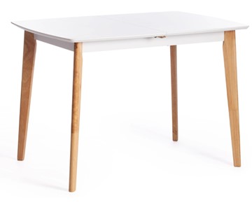 Небольшой стол Claire, дерево гевея/МДФ, 110+30x75x75 Белый/натуральный арт.15111 в Пензе
