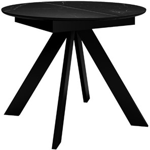 Кухонный стол раскладной DikLine SKC100 D1000 Керамика Черный мрамор / опоры черные в Пензе
