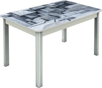Раздвижной стол Гамбург исп.1 ноги метал. крашеные №23, Фотопечать (Текстура №74) в Пензе