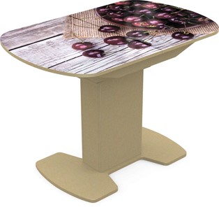 Кухонный раскладной стол Корсика исп. 1 Фотопечать (Фрукты №29) 1100(1415)*700 в Пензе