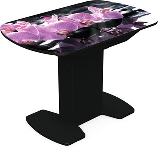 Кухонный раскладной стол Корсика исп. 2 Фотопечать (Цветы №30) 1200(1515)*800 в Пензе