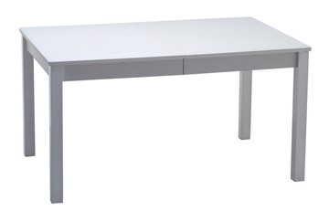 Кухонный стол раздвижной Кубика Нагано-2 стекло белое opti (хром-лак) в Пензе