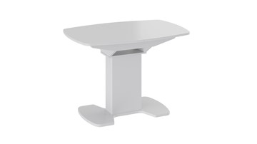 Кухонный раскладной стол Портофино (СМ(ТД)-105.01.11(1)), цвет  Белый глянец/Стекло белое в Пензе