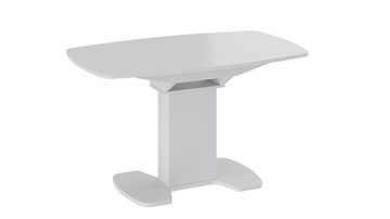 Кухонный раздвижной стол Портофино (СМ(ТД)-105.02.11(1)), цвет Белый глянец/Стекло белое в Пензе
