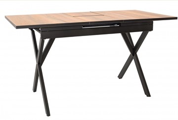 Раскладной стол Стайл № 11 (1100/1500*700 мм.) столешница Оптивайт , фотопечать, форма Флан, с механизмом бабочка в Пензе