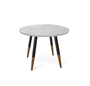 Обеденный круглый стол SHT-TU12 / SHT-TT 90 ЛДСП (бетон чикаго светло-серый/черный/темный орех) в Пензе