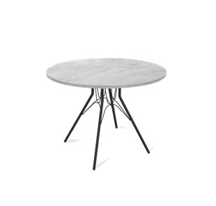 Кухонный круглый стол SHT-TU34-P / SHT-TT 90 ЛДСП (бетон чикаго светло-серый/черный муар) в Пензе