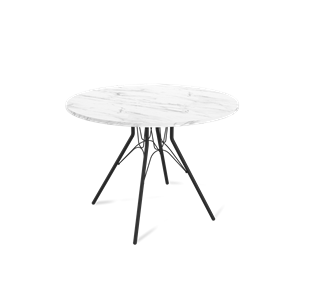 Обеденный круглый стол SHT-TU34-P / SHT-TT 90 ЛДСП (бетон чикаго светло-серый/мрамор кристалл) в Пензе