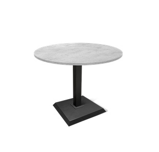 Стол кухонный круглый SHT-TU5-BS2 / SHT-TT 90 ЛДСП (бетон чикаго светло-серый/черный) в Пензе