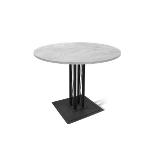Круглый обеденный стол SHT-TU6-BS1 / SHT-TT 90 ЛДСП (бетон чикаго светло-серый/черный) в Пензе