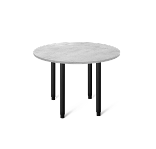 Обеденный круглый стол SHT-TU65 / SHT-TT 90 ЛДСП (бетон чикаго светло-серый/черный) в Пензе