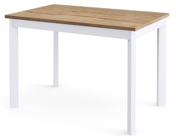 Кухонный стол раскладной Dikline L110 Дуб Галифакс натуральный/ножки белые в Пензе