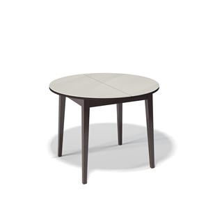Обеденный круглый стол Kenner 1000M (Венге/Стекло крем сатин) в Пензе