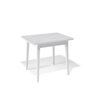 Кухонный стол раздвижной Kenner 900M (Белый/Стекло белое глянец) в Пензе
