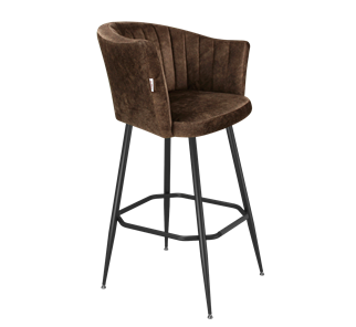 Барный стул SHT-ST42-1 / SHT-S148 (кофейный трюфель/черный муар) в Пензе