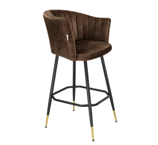 Барный стул SHT-ST42-1 / SHT-S148 (кофейный трюфель/черный муар/золото) в Пензе