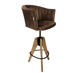 Барный стул SHT-ST42-1 / SHT-S92 (кофейный трюфель/браш.коричневый/черный муар) в Пензе