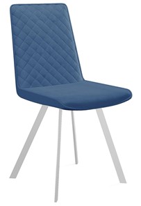Мягкий стул 202, микровелюр B8 blue, ножки белые в Пензе