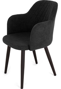 Кухонный стул Кубика Эспрессо-1, ноги черные круглые XXL (R38)/велюр T190 Горький шоколад в Пензе