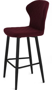 Обеденный стул Марио барный(Бордо Т175/ноги черные) в Пензе