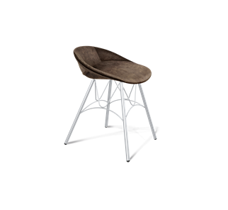 Обеденный стул SHT-ST19-SF1 / SHT-S100 (кофейный трюфель/хром лак) в Пензе