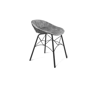 Обеденный стул SHT-ST19-SF1 / SHT-S107 (дымный/черный муар) в Пензе