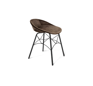 Обеденный стул SHT-ST19-SF1 / SHT-S107 (кофейный трюфель/черный муар) в Пензе